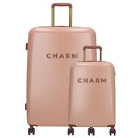 Charm London Capetown Travel Trolley Set-Pink