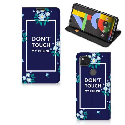 Google Pixel 4a Design Case Flowers Blue DTMP Google Pixel 4a Design Case Flowers Blue DTMP