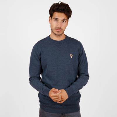Heren Trui Felland - Jeansblauw Melange