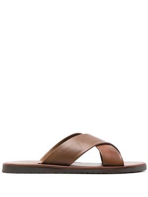 Scarosso sandales Adriano en cuir à brides croisées - Marron