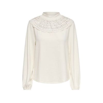 JDY ribgebreide trui JDYSANTIAGO ecru