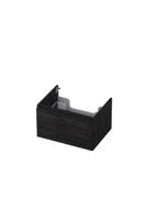 Onderkast INK 1 lade greeploos met houten keerlijst 60 cm x 45 cm x 35 cm Houtskool eiken 1257508