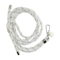 Telefoonkoord Longa - Wit - Zilver