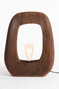 Light & Living Donker houten tafellampKelafo 33 x 40cm - 7041164