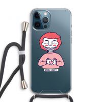 Hartje: iPhone 12 Pro Transparant Hoesje met koord