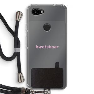 kwetsbaar: Pixel 3a Transparant Hoesje met koord