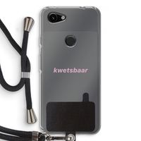 kwetsbaar: Pixel 3a Transparant Hoesje met koord