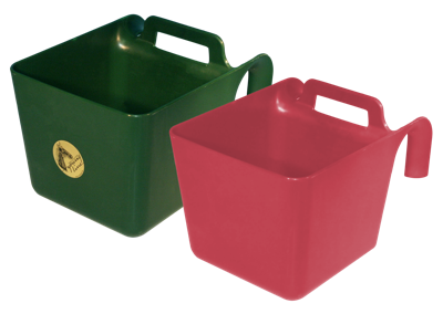Voerbak met ophang en handgreep groen 11 l KS