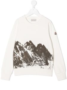 Moncler Enfant sweat à imprimé graphique - Blanc