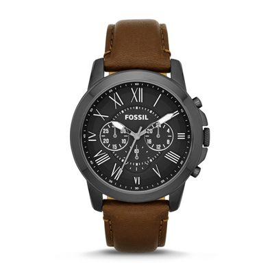 Horlogeband Fossil FS4885 Leder Bruin 22mm