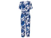 esmara Dames jumpsuit (S (36/38), Blauw/wit)