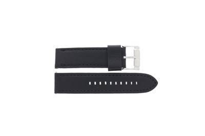 Horlogeband Fossil BQ1709 / JR1436 Leder Zwart 24mm