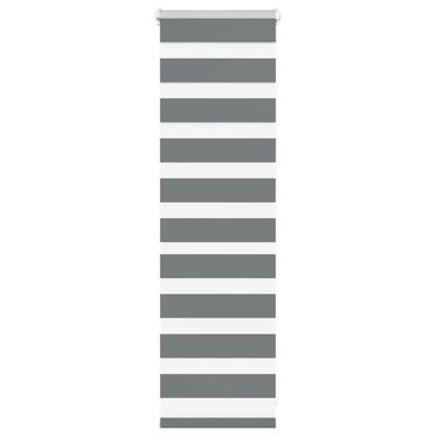 VidaXL Zebra rolgordijn 50x100 cm stofbreedte 45,9cm donkergrijs