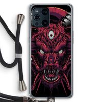 Hell Hound and Serpents: Oppo Find X3 Transparant Hoesje met koord