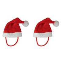 Haar elastiek - 10x - mini kerstmuts - 5,5 x 9,5 cm - polyester - kerst haaraccessoires Haar elastiek - 10x - mini kerstmuts - 5,5 x 9,5 cm - polyester - kerst haaraccessoires