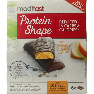 Modifast Protein shape reep choco/sinaasappel 6 x 31 gram