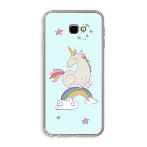 Regenboog eenhoorn: Samsung Galaxy J4 Plus Transparant Hoesje