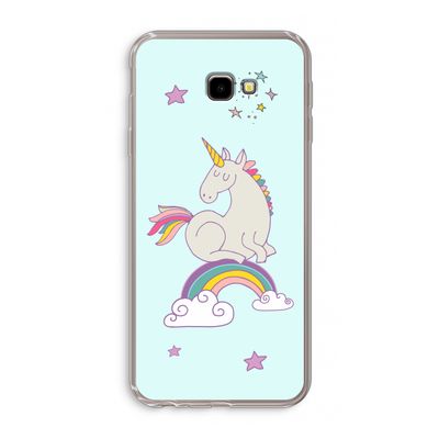 Regenboog eenhoorn: Samsung Galaxy J4 Plus Transparant Hoesje