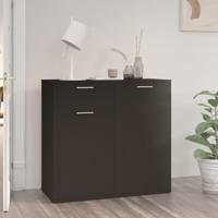 Dressoir 80x36x75 cm bewerkt hout zwart