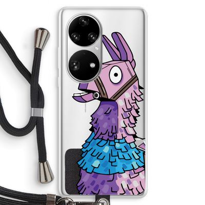 Lama: Huawei P50 Pro Transparant Hoesje met koord