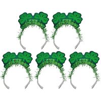 5x St. Patricks day diademen/haarbanden voor volwassenen - thumbnail