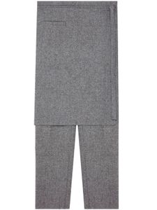 Courrèges pantalon de costume à design superposé - Gris