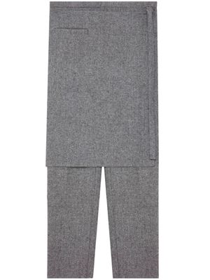 Courrèges pantalon de costume à design superposé - Gris