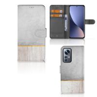 Xiaomi 12 Pro | Book Style Case | Wood Concrete