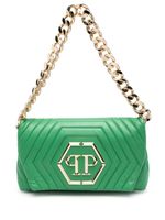 Philipp Plein sac porté épaule matelassé à plaque logo - Vert - thumbnail