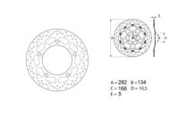 BREMBO Serie Oro remschijf, remschijven voor de moto, vast 68B407F8