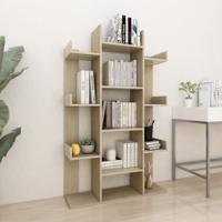 Boekenkast 86x25,5x140 cm bewerkt hout sonoma eikenkleurig