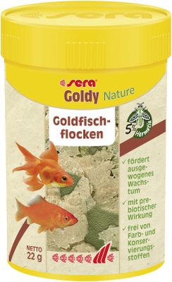 Sera Goldy Nature Visvoer 100ml - Natuurlijke Vlokken voor Goudvissen & Koudwatervissen