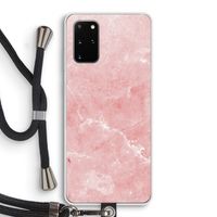 Roze marmer: Samsung Galaxy S20 Plus Transparant Hoesje met koord