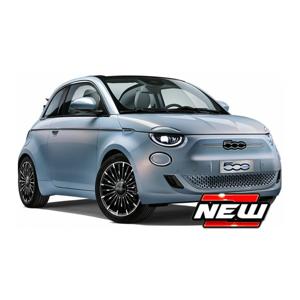 Modelauto/speelgoedauto Fiat 500e - lichtblauw - schaal 1:24/15 x 7 x 6 cm