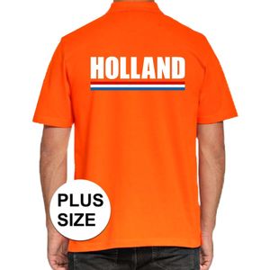 Grote maten poloshirt oranje Holland voor heren