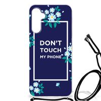 Samsung Galaxy A14 5G Anti Shock Case Flowers Blue DTMP