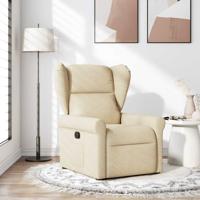 Fauteuil verstelbaar stof crmekleurig
