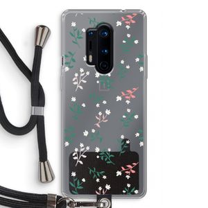 Small white flowers: OnePlus 8 Pro Transparant Hoesje met koord