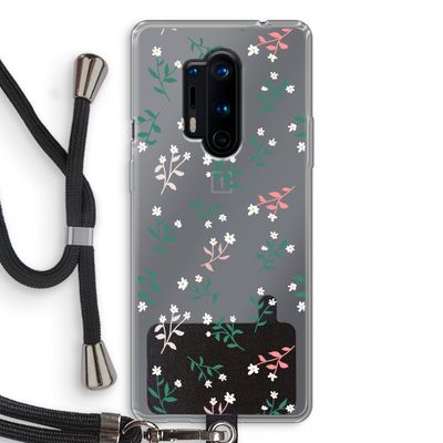 Small white flowers: OnePlus 8 Pro Transparant Hoesje met koord