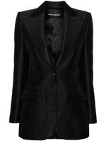 Dolce & Gabbana blazer en jacquard à simple boutonnage - Noir