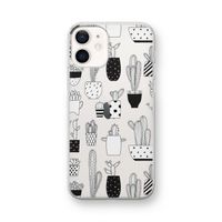 Cactusmotief: iPhone 12 mini Transparant Hoesje