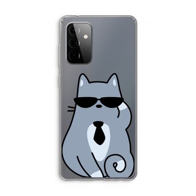 Cool cat: Samsung Galaxy A72 Transparant Hoesje