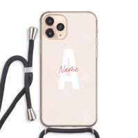 Strawberry Milkshake: iPhone 11 Pro Max Transparant Hoesje met koord