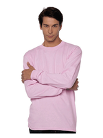 Heren t-shirt lange mouw roze   - - thumbnail