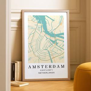 Kaartposter alu 50 x 75