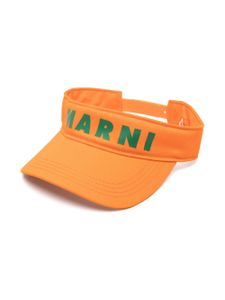 Marni Kids casquette à logo imprimé - Orange