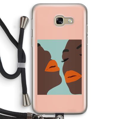 Orange lips: Samsung Galaxy A5 (2017) Transparant Hoesje met koord