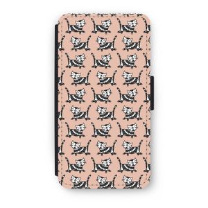 Zwarte poes: iPhone X Flip Hoesje