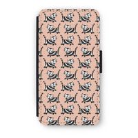 Zwarte poes: iPhone X Flip Hoesje