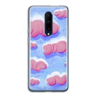 Roze wolken met vogels: OnePlus 7 Pro Transparant Hoesje